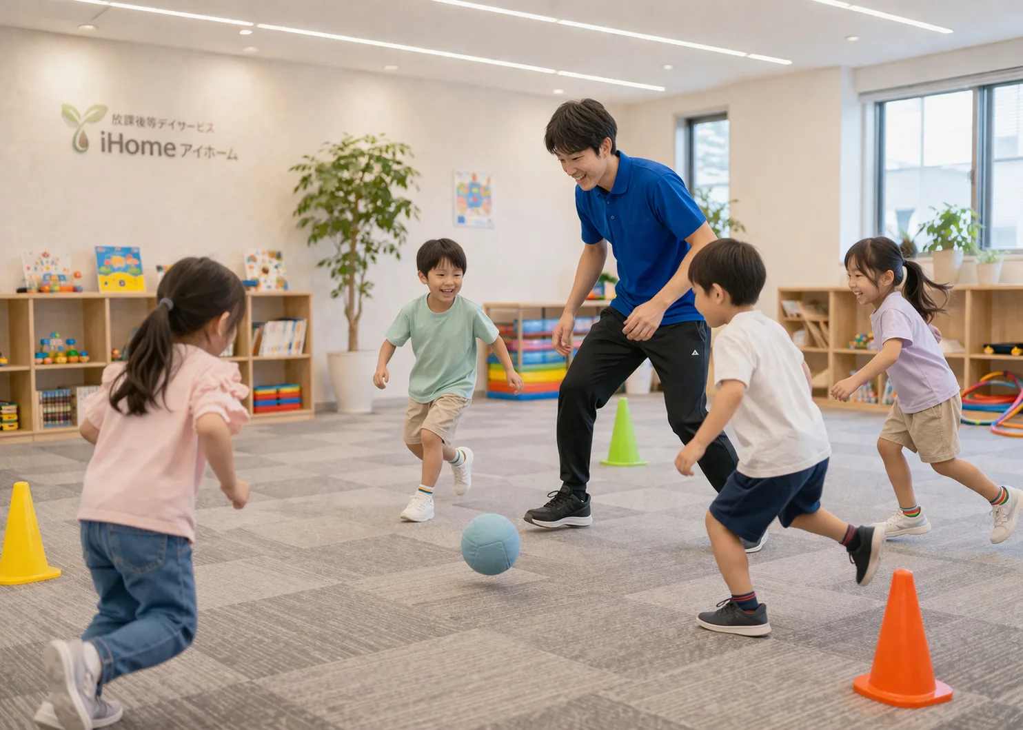 子どもたちが楽しくグループ活動をしている様子